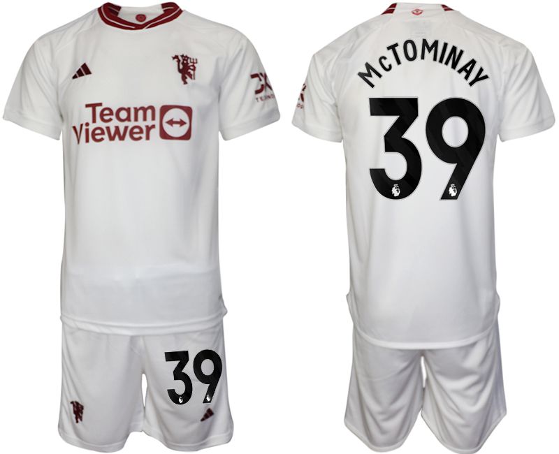 Men 2023-2024 Club Manchester United away white #39 Soccer Jersey->->Soccer Club Jersey